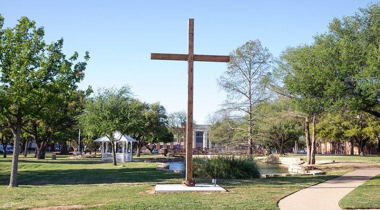 The cross on campus.